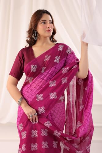 Image of TAMAIRA FASHION Mulmul Pure Cotton Saree For Woman |Office Wear Daily Wear Sarees For Women Without Blouse Piece(Available in 15 Colours)