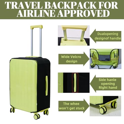 Clear Luggage Cover Protectors For Suitcases,Elastic Transparent waterproof PVC Suitcase Covers Protector Fit 20-30 Inch wheeled Luggage (20”+24“+28“)2