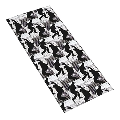 灰色のヒップホップダンサー タオル バスタオル 可愛い フェイスタオル 人気 柔らか肌触り ふんわり 瞬間吸水 速乾 抗菌防臭 厚手 家庭用 ホテル スポーツ 業務用 マイクロファイバー かわいい おしゃれ (70×30cm)