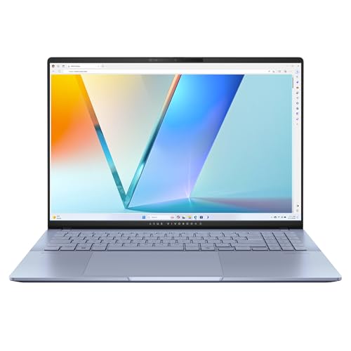 Image of ASUS Vivobook 16 inch 120Hz 2880x1800 Laptop, 16-Core Intel Ultra 9 285H, 32GB LPDDR5, 1TB SSD, Intel Arc Graphics, Shared, TB4 Wi-Fi 7 RGB Backlit KB Face Recognition, Win11 Home w /ONT 32GB USB