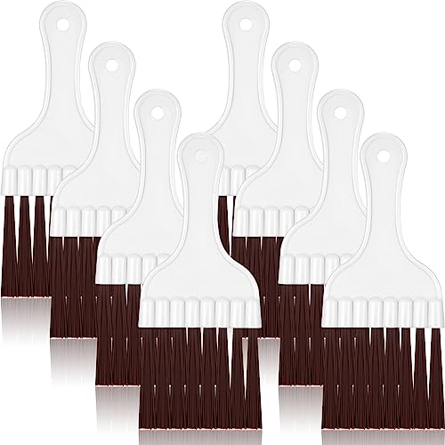 Image of Boao 8 Packs Coil Brush Air Conditioner Condenser Refrigerator Cleaning HVAC Coil Cleaner Small Plastic Whisk Brush (Brown)