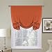 H.VERSAILTEX Thermal Insulated Blackout Kitchen Curtains Tie Up Window Shades (Rod Pocket Panel) - 42" Wide by 63" Long - Orange Ochre