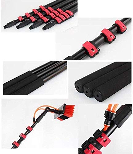Teles - Kit di spazzole per la pulizia delle finestre, 6 m-10,8 m, per pannelli solari rotanti per sistemi fotovoltaici, strumento efficiente per la pulizia della casa