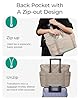 bagsmart Arbeitstasche Damen Handtasche, 20L Puffy Tote Bag Shopper Tasche mit Reißverschluss, Mehrere Fächer und Gepäckgurt für Reisen, Arbeiten, Schule, Warmes Grau #3