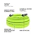 Flexzilla Air Hose, 1/4 In. x 100'., 1/4 In. MNPT Fittings, Heavy Duty, Lightweight, Hybrid, Zillagreen - HFZ14100YW2