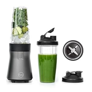 iCucina Blenders for Shakes and Smoothies, 500W, 2 * 28 oz To-Go Portable Cups with Lids, Personal Blender, Easy to Clean, for Kitchen, Juices, Baby Food