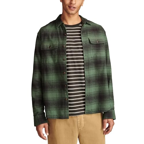 Flanelle douce à carreaux Lucky Brand pour homme chemise décontractée