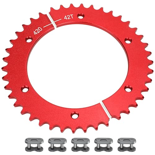 YOXUFA Go Kart Split Sprocket 420 Chain 42 Tooth Rear
