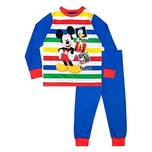 Disney Pijamas de Manga Larga para niños Mickey Mouse Azul 4-5 Años