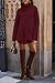 SENSERISE Womens Sweater Skirt Set 2 Piece Outfits Matching Lounge Sets Turtleneck Knit Tops Mini Dress (Burgundy Red,XL)
