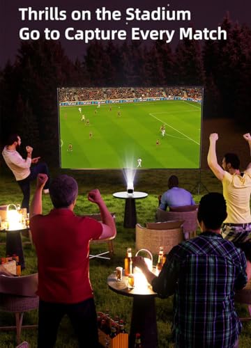 Image of TECHNOVIEW Smart Android LED Projector with Auto Focus | 720p Native, 1080P & 4K Ultra HD Support | 8000 Lumens | WiFi, Bluetooth, Built-in Speaker | Home Theatre Projector for Room & Outdoor