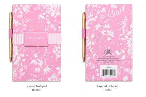 Bloc-notes à rabat Laura Ashley avec une couverture rigide et robuste