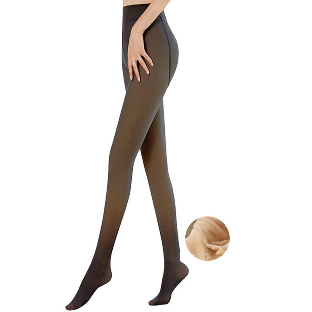 Collant Polaire Femme Thermique Gris à Taille Haute • Mon Polaire