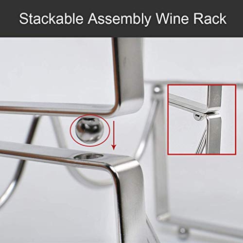 Soporte para botellas apilable de acero inoxidable miniatura 4