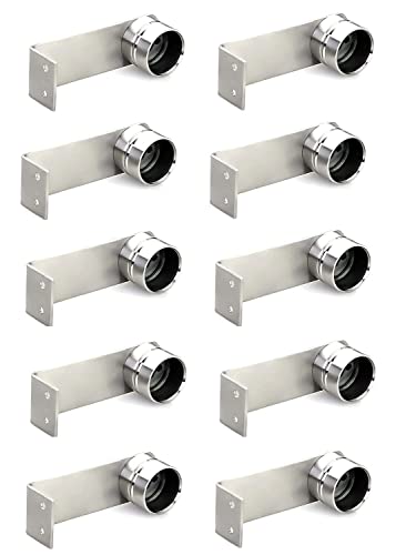 Image of Stainless Steel Curtain Bracket Support 5 Set, 10 Pieces | Modern Design (3 * 1)