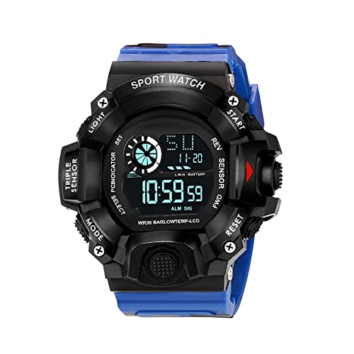 Image of Acnos Digital Sports Watch - Rugged Outdoor Multi-Function Countdown Timer & Alarm (WR30 Water-Resistant)