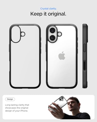 Image of Spigen for iPhone 17 Case, Ultra Hybrid [TPU Covered Camera Control] [Anti-Yellowing] [No Magnet Ring] - Matte Black