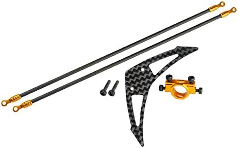 MICROHELI Juego de soporte de pluma de cola de fibra de aluminio/carbono (dorado) - hoja 230S / 230S V2 / 250 CFX