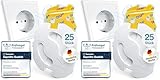 MUTKIND® 25x Steckdosen Kindersicherung - (Mit Kleber von TESA) Steckdosenschutz Kindersicherung mit Drehmechanik - Kindersicherung Steckdose - Steckdosensicherung Baby (Packung mit 2)
