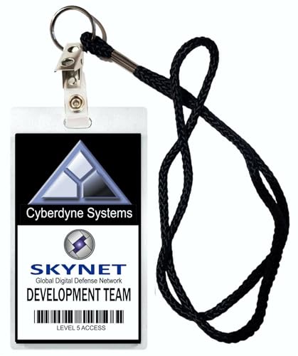 Cyberdyne Systems/Terminator Halloween Costume Movie Prop - Novelty ID with Lanyard