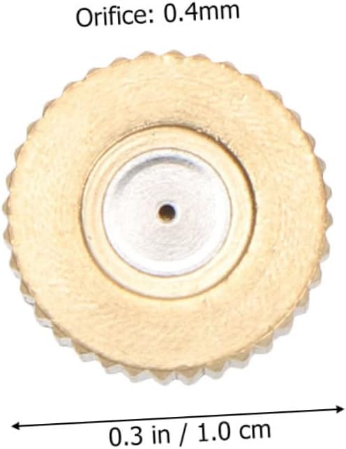 Kisangel 120pcs Low Pressure Brass Misting Nozzles for Outdoor Cooling Fine Atomizing Sprayers for Watering Landscaping and Greenhouse Irrigation