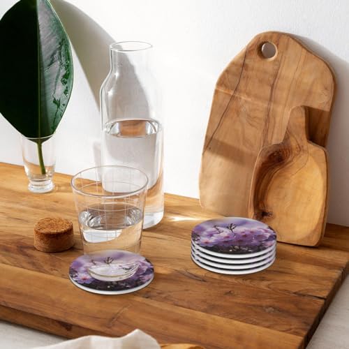 Dessous de verre en céramique rose de qualité supérieure pour protection de table - 8