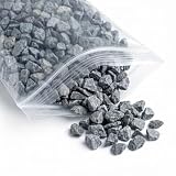BONERVA Piedras Decorativas 1 kg 10-15 mm Color Gris Antracita para Jardín y Macetas, Grava Decorativa para Interior y Exterior
