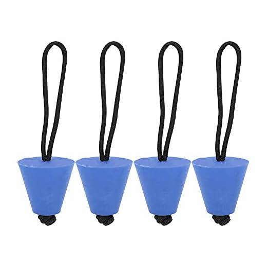 MOUMOUTEN 4pcs Universal Kayak Scupper Plug Kit - Universal Canoe Drain Stopper, Premium Silicone Stopper Para Segurança De Embarcações Para Caiaques, Canoas, Paddleboarding(Azul)
