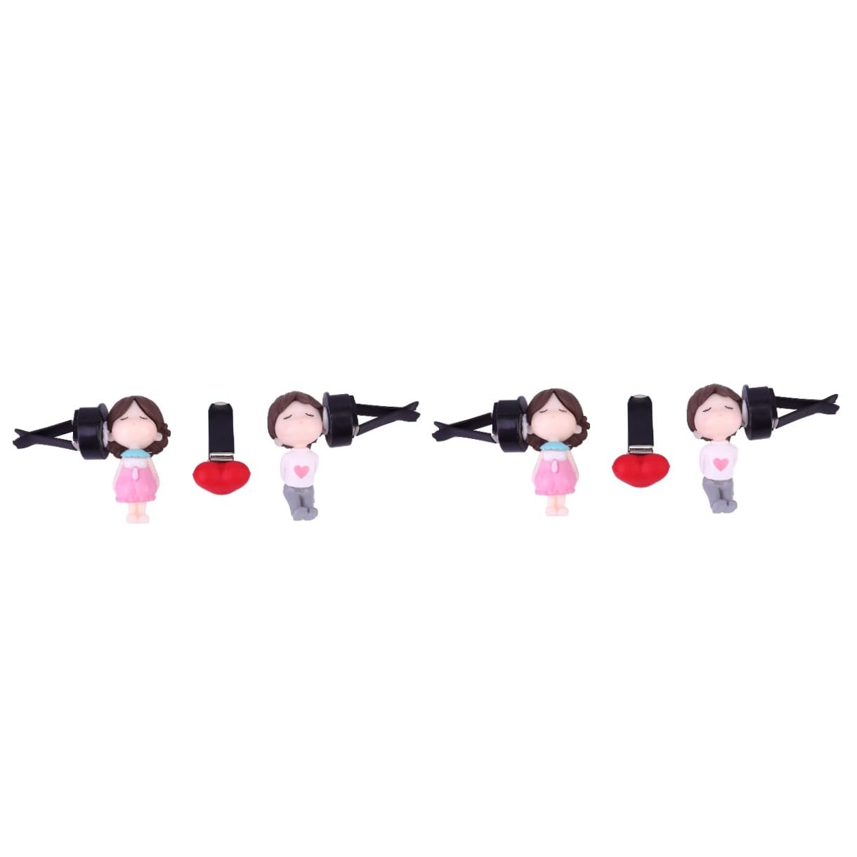 Mobestech 2sets Clip Profumo Auto Forma Cuore Diffusore Per Auto Decorazione Chic e Duratura Adatto Ufficio e Bagno