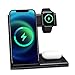 Produktbild Kabelloses Ladegrät 3 in 1 Kabellose Ladestation für Apple Watch 6/SE/5/4/3/2/1/Airpods Pro, Wireless Charger,Drahtloser Ladeständer für iPhone 12/11 Pro Max/Se 2/XS Max/XR/8 Plus/X/Samsung Galaxy