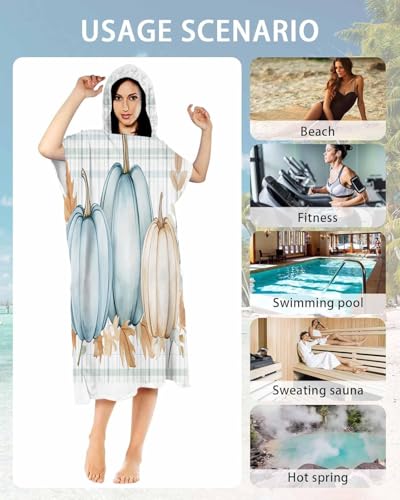 Peignoir à langer poncho à capuche microfibre piscine plage surf