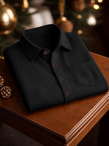 Image of Noble Monk Men's Polyester Regular Fit Solid Casual Shirt |Half Sleeve | |Stylish Shirt