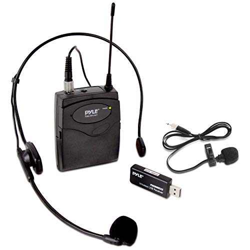 Pyle Transmitter, Headset & Clip Lavalier Lapel Mic, Audio Cable, Two 'Aa' Battery-For Karaoke, Pa, Dj Party, Black (Pusbmic43.5) #TOP28