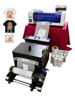 WJTZXY A3+ Plus XP600 DTF Printer with Shaking Dryer Machine,Stable, Colorful,Include 5x500ml Ink & Film and Powder