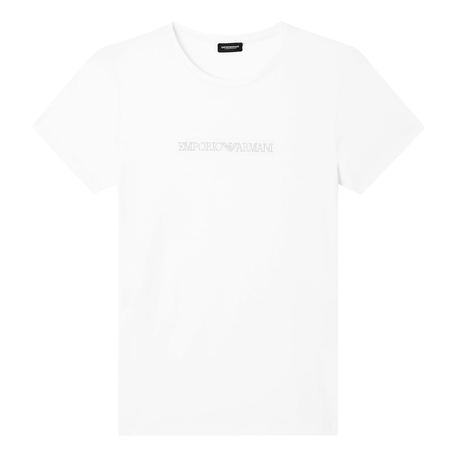 Emporio Armani Woman's Essential Cotton Crew Neck T-Shirt, White, XL, Regular