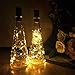 FENSTY 30 Pack Wine Bottle Lights with Cork - Cork Bottle Lights Battery Operated 6.6ft Silver Wire 20 LEDs,Fairy Lights for Christmas,DIY,Party,Decor,Wedding (Warm White,90 Additional Batteries)