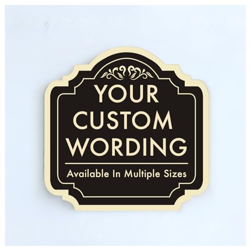 Custom Outdoor Decorative Signs, Personalized Aluminum, Waterproof USA Signs - Design 2 Black...