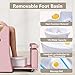 LOUVIXA Pedicure Station for Nail Tech, Reclining Pedicure Chair with Massage Foot Bath, No Plumbing Pedicure Station Unit (Pink)