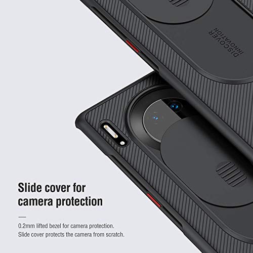 Image of Nillkin Polycarbonate Case for Huawei Mate 30 Pro /Mate 30 Pro 5G (6.53 inch Inch) Camshield Camera Close & Open Case Protect Black Color Pc Finish