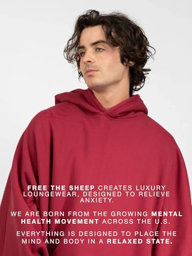 Image of FREE THE SHEEP Eden Hoodie - Oversized Weighted Hoodie Cloak with Ultra-Soft Faux Fur Liner