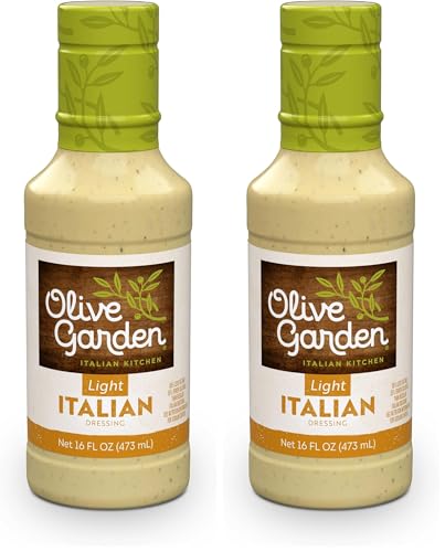 Image of Olive Garden Light Italian Dressing, 16 fl. oz., Made with Italian Spices, Oil and Vinegar, Perfect Chicken Marinade, Sandwich Spread or Salad Dressing (Pack of 2)