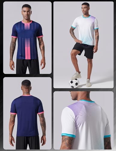 Image of 5 Pack Men's Active Quick Dry Crew Neck T Shirts | Athletic Running Gym Workout Short Sleeve Tee Tops Bulk
