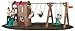 Step2 Naturally Playful Adventure Lodge Play Center with Glider, Kids Outdoor Playset, Two Tier Backyard Playground Set, Slide, Swings, Rope Ladder, Basketball Hoop, Jungle Gym, Children 3-8 Years Old