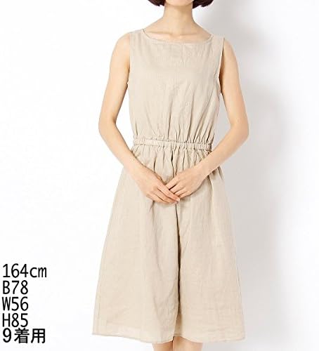 Amazon Co Jp コムサマチュア Comme Ca Mature 綿麻ナチュラルローンドレス ベージュ 15 7 服 ファッション小物