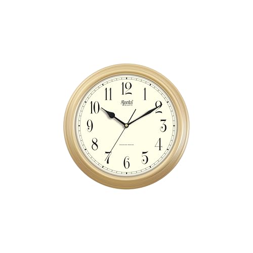 Image of Ajanta Home Decor Clock 12 Inch (310mm) Golden | Stylish Silent Sweep Wall Clock | Luxury Modern Design | Model 4067