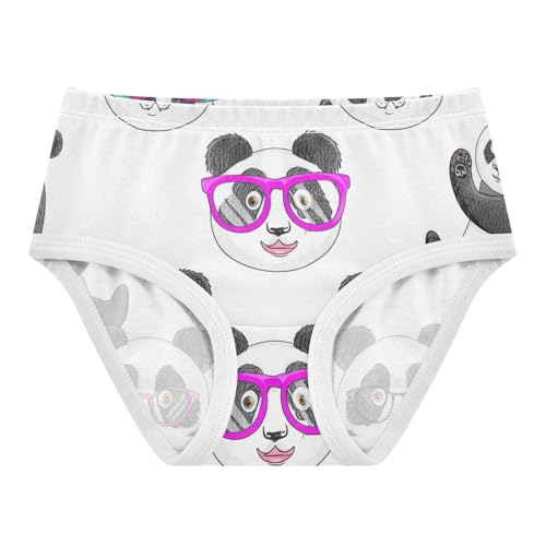 Cute Funny Pandas White Girls Underwear Toddler 2t Cotton Cute Panties Girl Bright Briefs Undies Kids