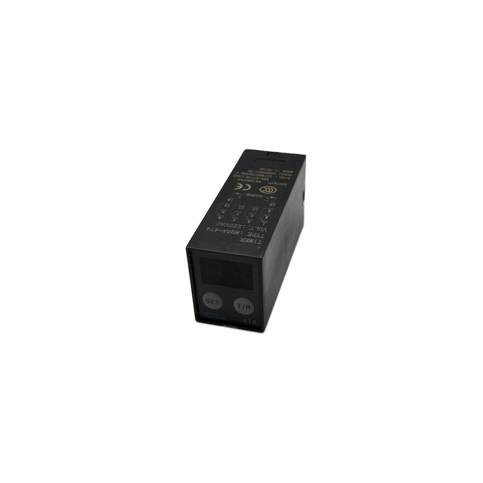 Relè temporizzato digitale 0.1s-990h Ritardo accensione Ritardo ciclo multimodale DC24V AC 220V H3Y-4 Con presa base(AC220V-01)