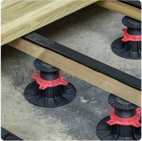 Lot de 15 Plots Réglables 90-150 mm pour Terrasse Bois & WPC – Supports de Dalle Stables, Résistants aux Intempéries – Installation Facile sans Outils
