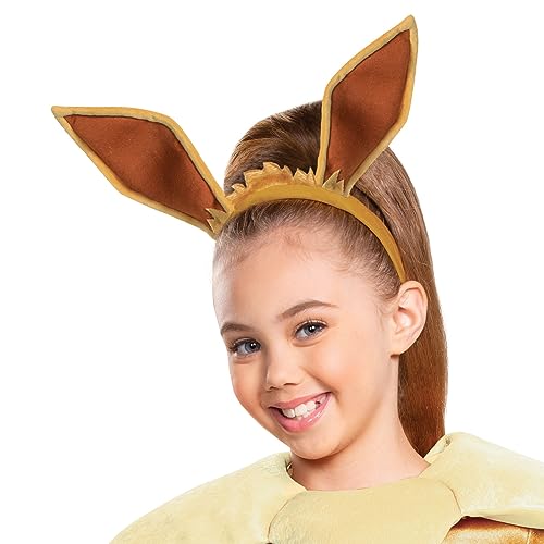 Pokemon Eevee Costume for Kids, Girls Deluxe Character Outfit, Child Size