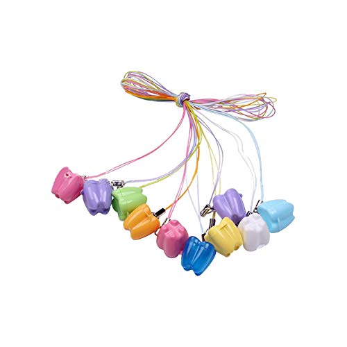 NATUWORLD 10 peças de estojo de armazenamento de dentes para bebês caixa de lembrança plástico para crianças caixa de dentes deciduosa recipiente de dentes portátil para crianças (cor aleatória)